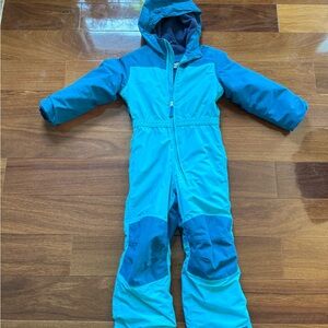 Lands' End Teal Hooded Snow Suit one piece